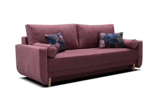 Skandynawska sofa BLOSSOM z funkcją spania i pojemnikiem na pościel