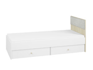 Łóżko CESAR CS14 ELMO 90 cm do pokoju dziecięcego z wysuwanymi szufladami i zagłówkiem