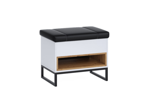 Kufer OLIER OL3 dąb artisan w industrialnym stylu drewno metal