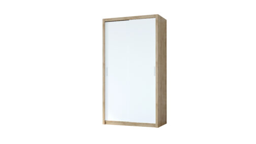 Szafa przesuwna VISTA 120 dąb artisan biały