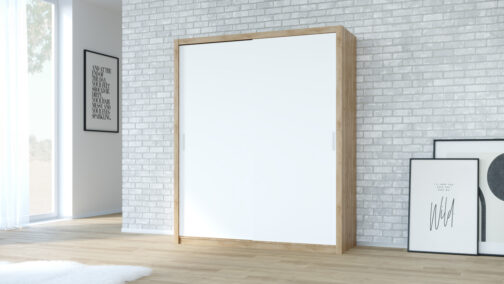 Szafa przesuwna VISTA 180 dąb artisan biały