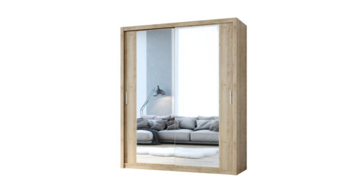 Szafa przesuwna z lustrem VISTA 180 dąb artisan