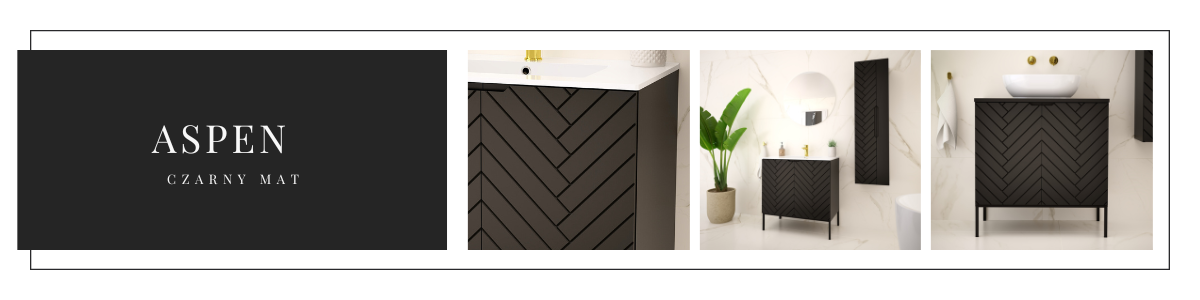 Zestaw mebli ASPEN BLACK - Meble łazienkowe MEGSTYL