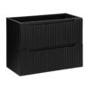 Ryflowana szafka pod umywalkę NOVA BLACK 82-80-2S - Meble łazienkowe Comad