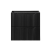 Ryflowana czarna szafka pod umywalkę NOVA BLACK 82-60-2S z szufladami meble łazienkowe COMAD