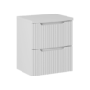 Ryflowana szafka z blatem NOVA WHITE 82-50-2S-Meble łazienkowe COMAD