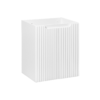 Ryflowana biała szafka pod umywalkę 50 cm NOVA WHITE 82-50-2D-Meble łazienkowe COMAD