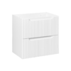 Ryflowana biała szafka pod umywalkę 60 cm NOVA WHITE 82-60-2S-Meble łazienkowe COMAD
