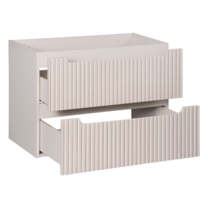 KASZMIROWA ryflowana szafka pod umywalkę 80 cm NOVA CASHMERE 82-80 szuflady - Meble łazienkowe COMAD