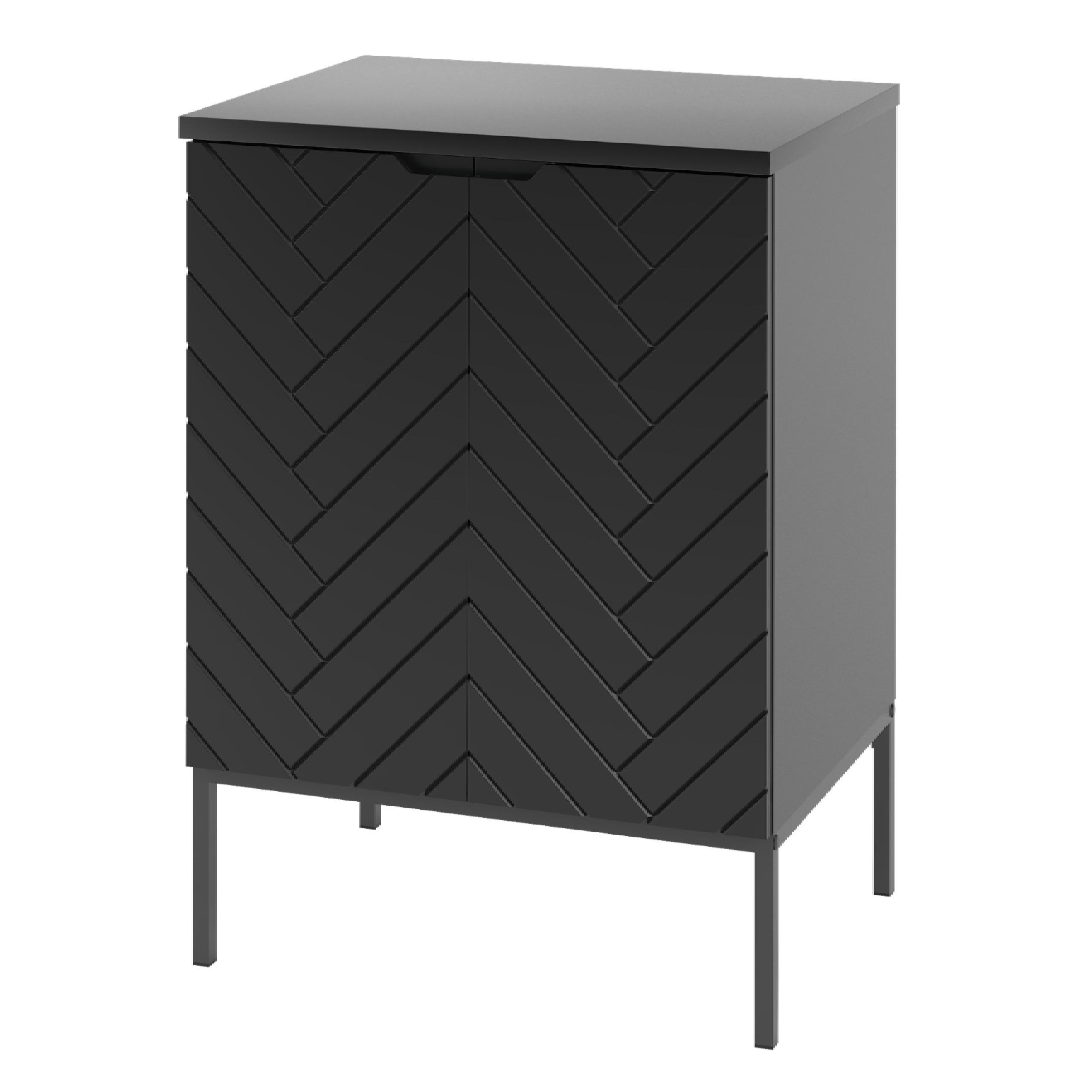 Szafka z blatem ASPEN 60 cm czarne nóżki