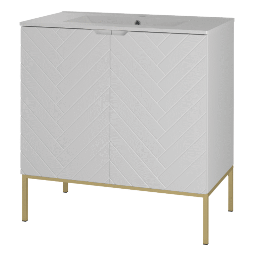 Szafka z umywalką ASPEN 80 cm złote nóżki - Meble łazienkowe MEGSTYL
