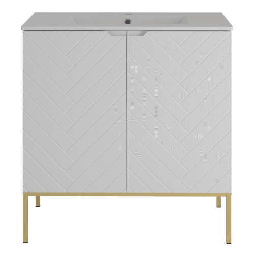 Szafka z umywalką ASPEN 80 cm złote nóżki - Meble łazienkowe MEGSTYL
