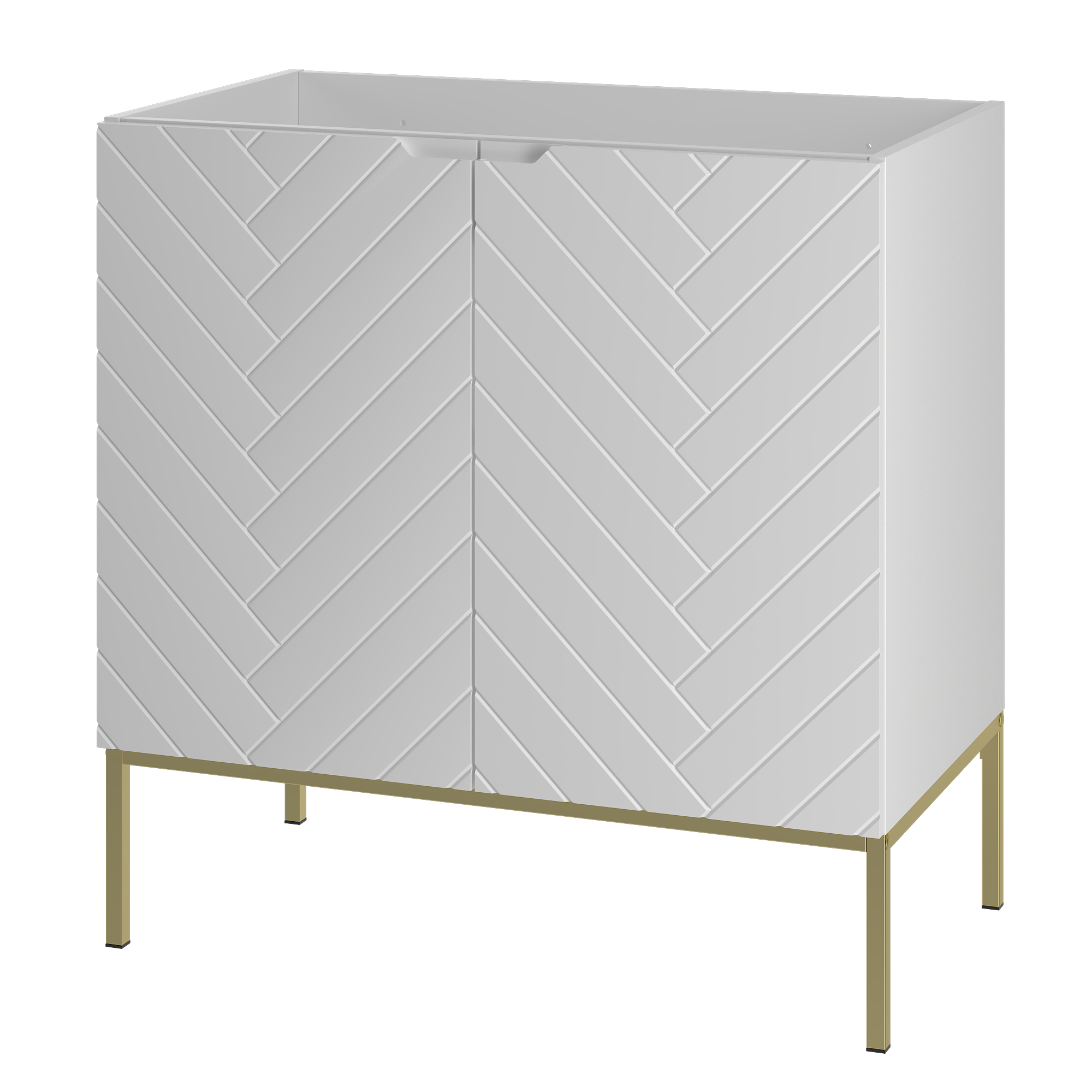 Szafka pod umywalkę ASPEN 80 cm złote nóżki