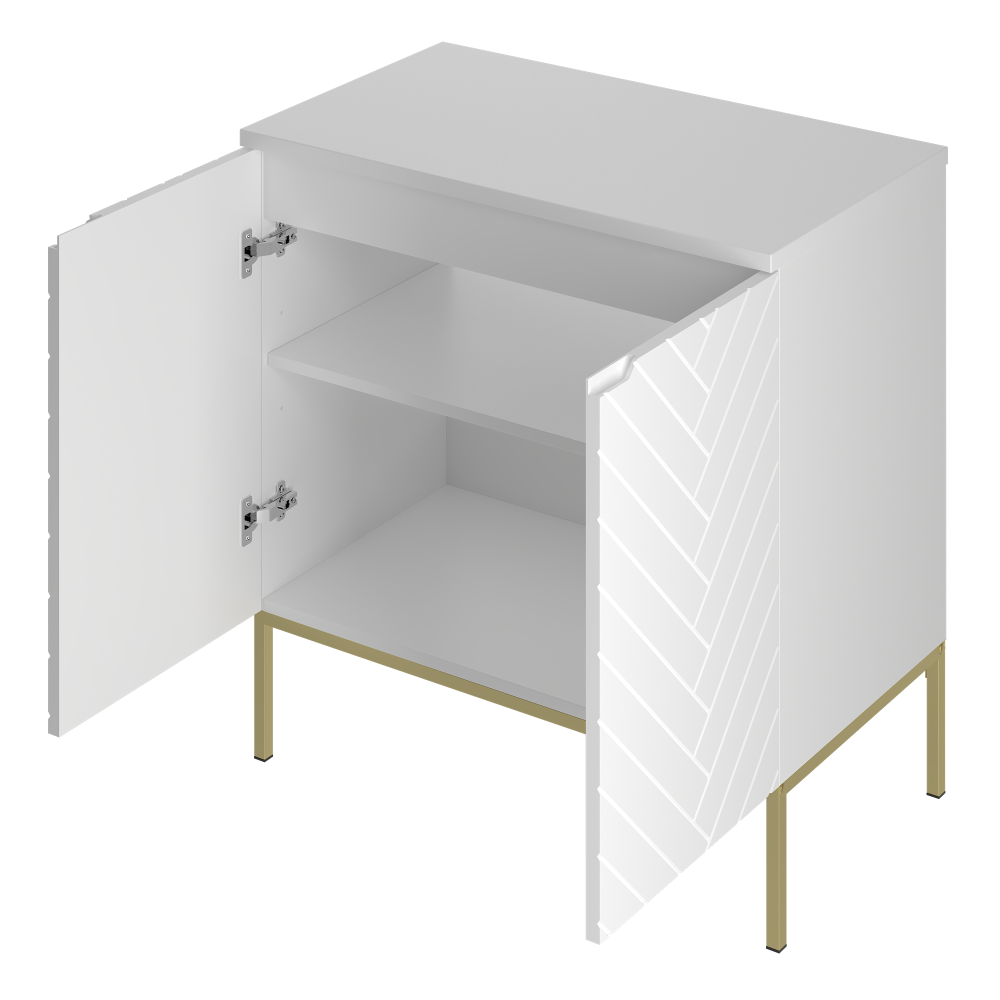 Szafka z blatem ASPEN 80 cm złote nóżki