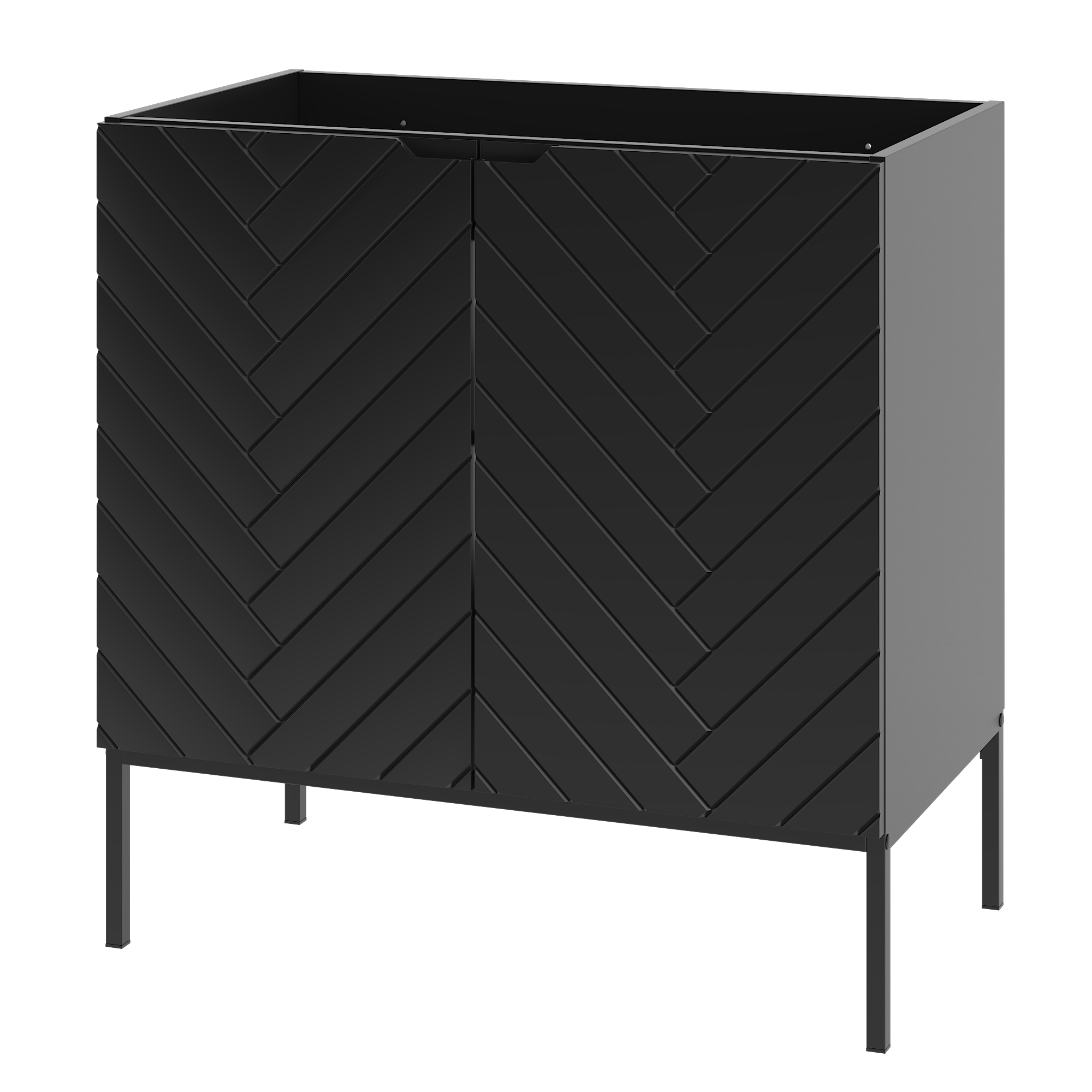 Szafka pod umywalkę ASPEN 80 cm czarne nóżki