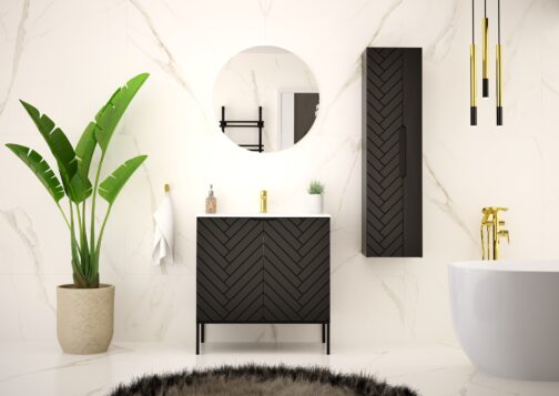Zestaw mebli ASPEN BLACK - Meble łazienkowe MEGSTYL