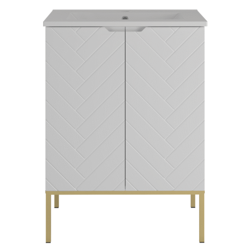 Szafka z umywalką ASPEN 60 cm złote nóżki - Meble łazienkowe MEGSTYL
