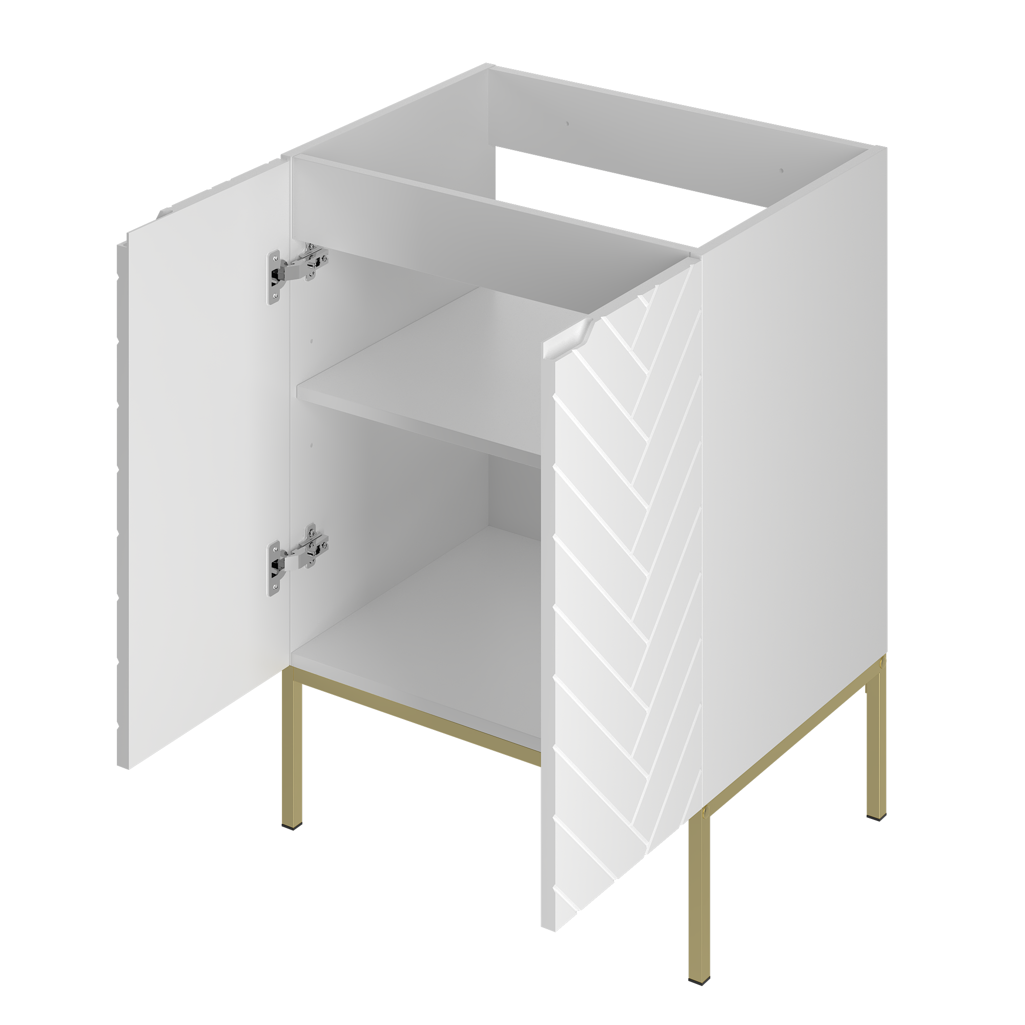 Szafka pod umywalkę ASPEN 60 cm złote nóżki