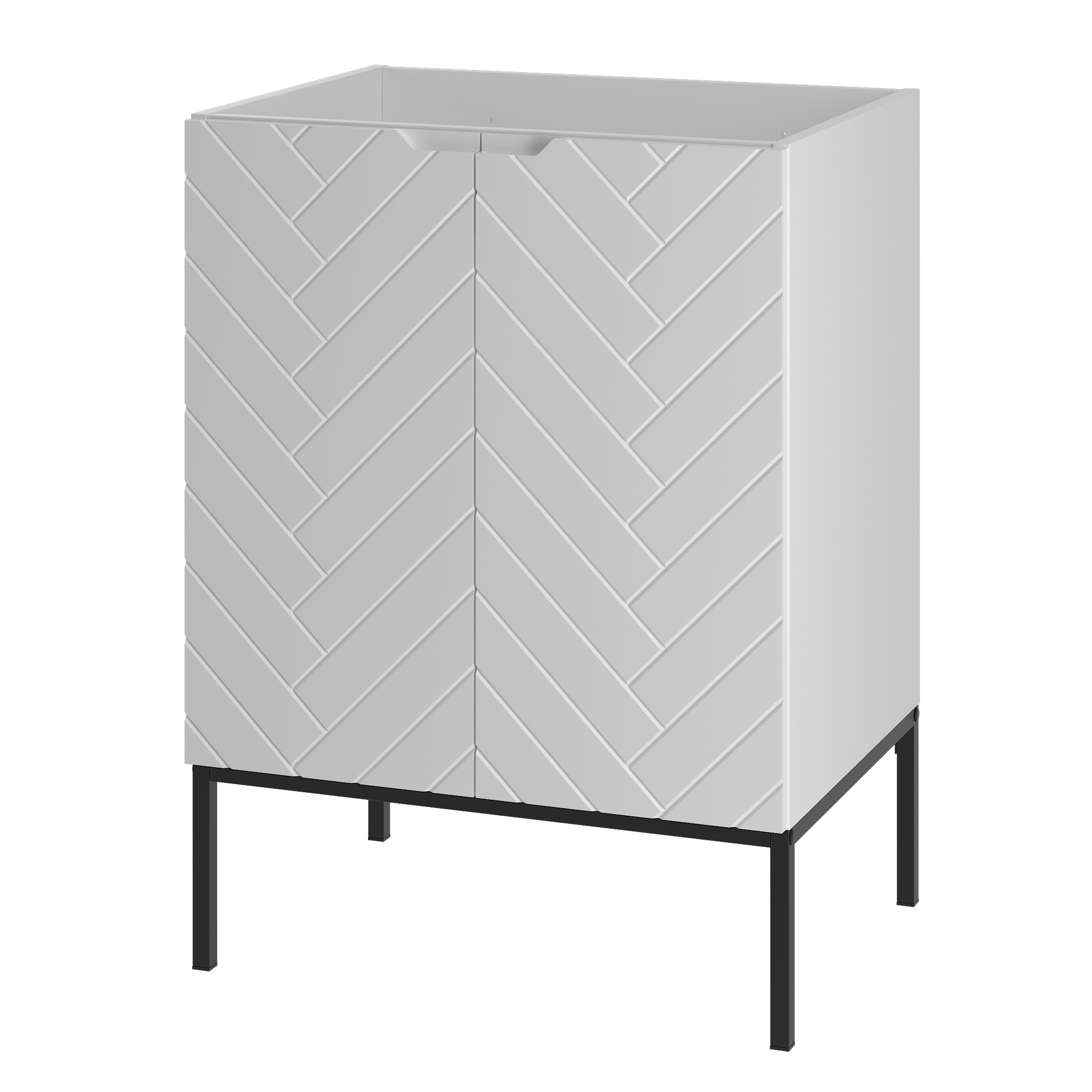 Szafka pod umywalkę ASPEN 60 cm czarne nóżki