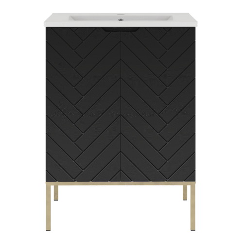 Szafka z umywalką ASPEN 60 cm złote nóżki - Meble łazienkowe MEGSTYL