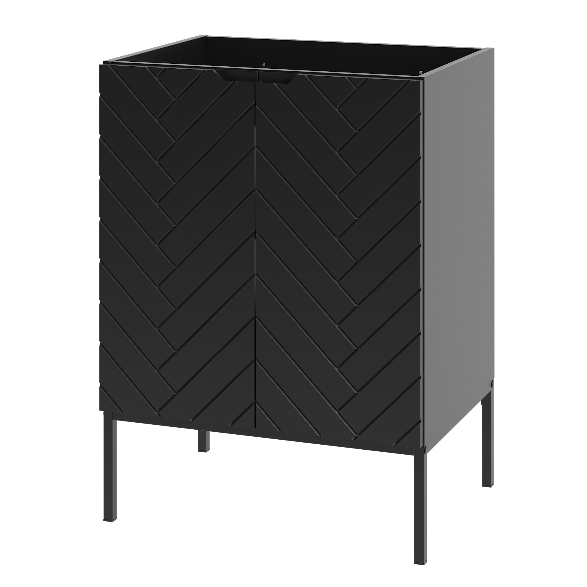 Szafka pod umywalkę ASPEN 60 cm czarne nóżki