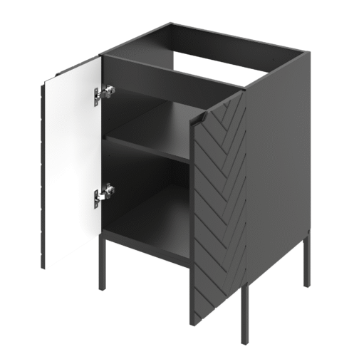 Szafka pod umywalkę ASPEN 60 cm czarne nóżki - Meble łazienkowe MEGSTYL
