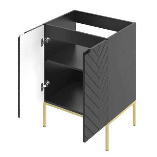 Szafka pod umywalkę ASPEN 60 cm złote nóżki - Meble łazienkowe MEGSTYL