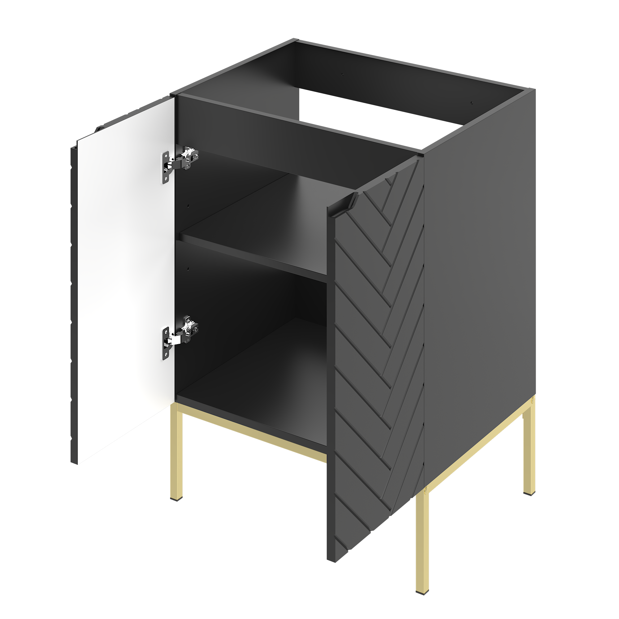 Szafka pod umywalkę ASPEN 60 cm złote nóżki