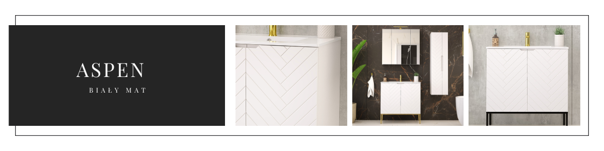 Zestaw mebli ASPEN WHITE - Meble łazienkowe MEGSTYL