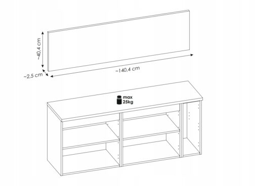 Blat do szafki NOVA OAK 89-140 - Meble łazienkowe COMAD