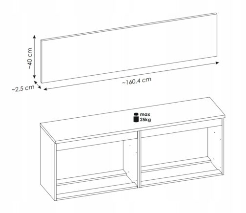 Blat do szafki NOVA OAK 89-160 - Meble łazienkowe COMAD