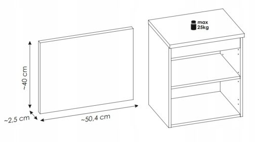 Blat do szafki NOVA OAK 89-50 - Meble łazienkowe COMAD
