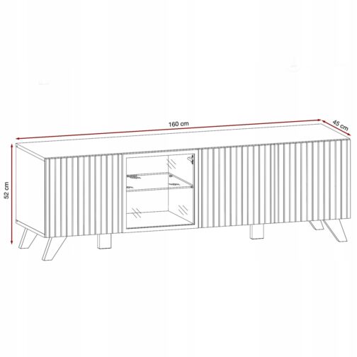 Szafka RTV LIAM 160 cm - Meble systemowe ASM