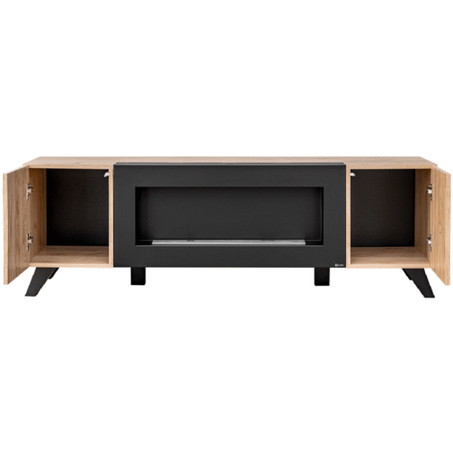 Szafka RTV LIAM z biokominkiem 160 cm - Meble systemowe ASM