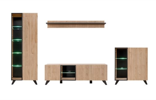 Zestaw mebli LIAM do salonu z szafką 3D - Meble systemowe ASM