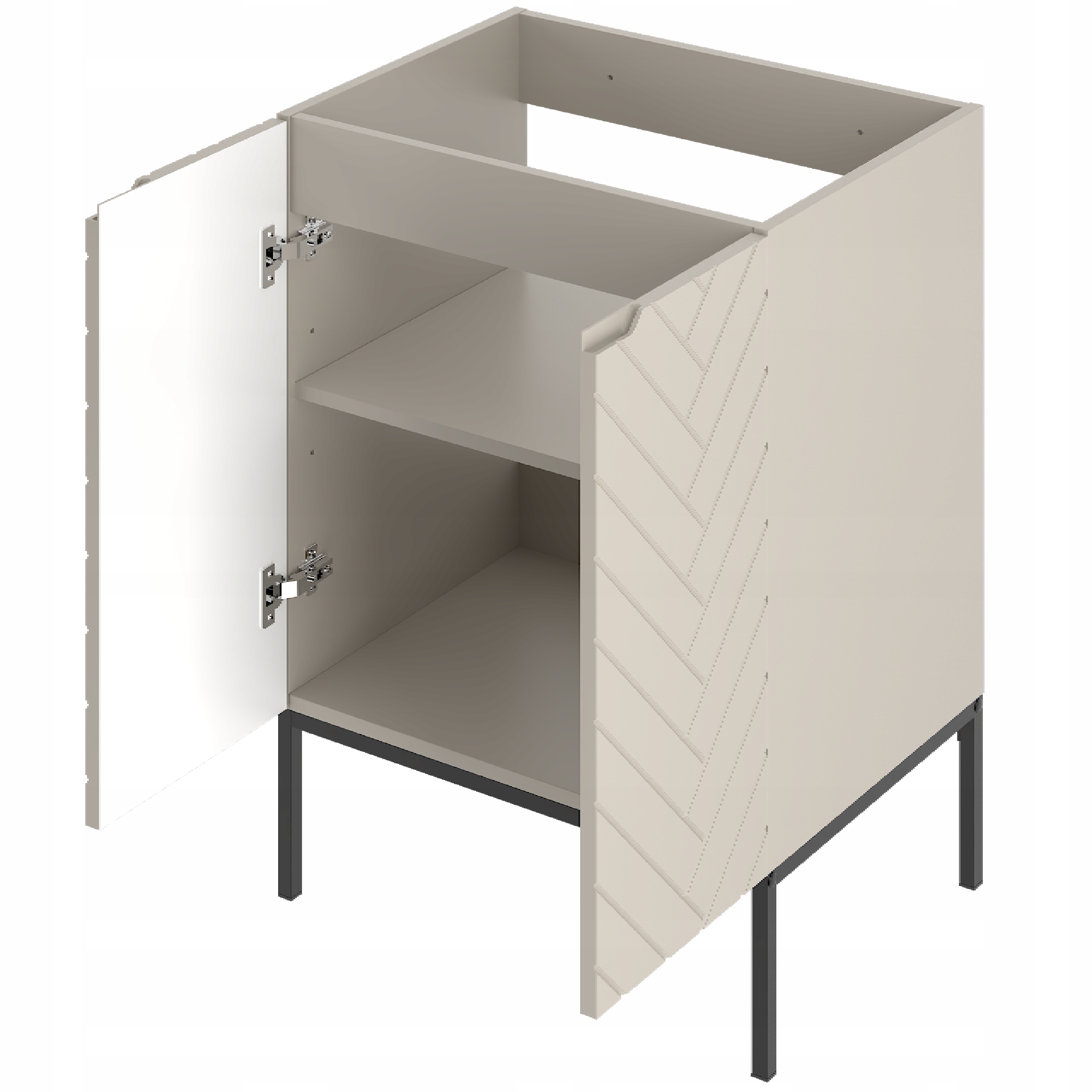 Szafka pod umywalkę ASPEN 60 cm czarne nóżki