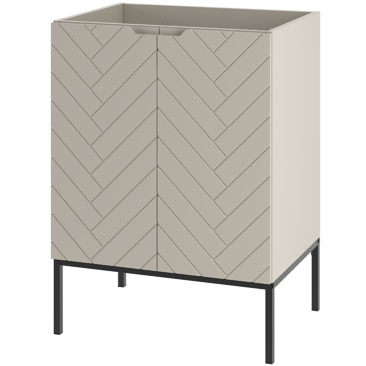 Szafka pod umywalkę ASPEN 60 cm czarne nóżki