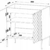 Kaszmirowa ryflowana szafka pod umywalkę 80 cm ASPEN-08 czarne nóżki - Meble łazienkowe MEGSTYL
