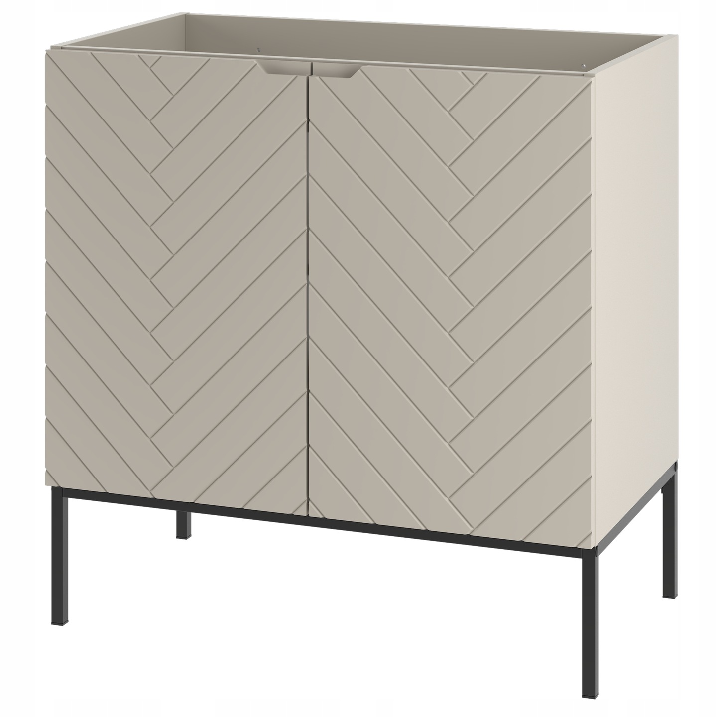 Szafka pod umywalkę ASPEN 80 cm czarne nóżki