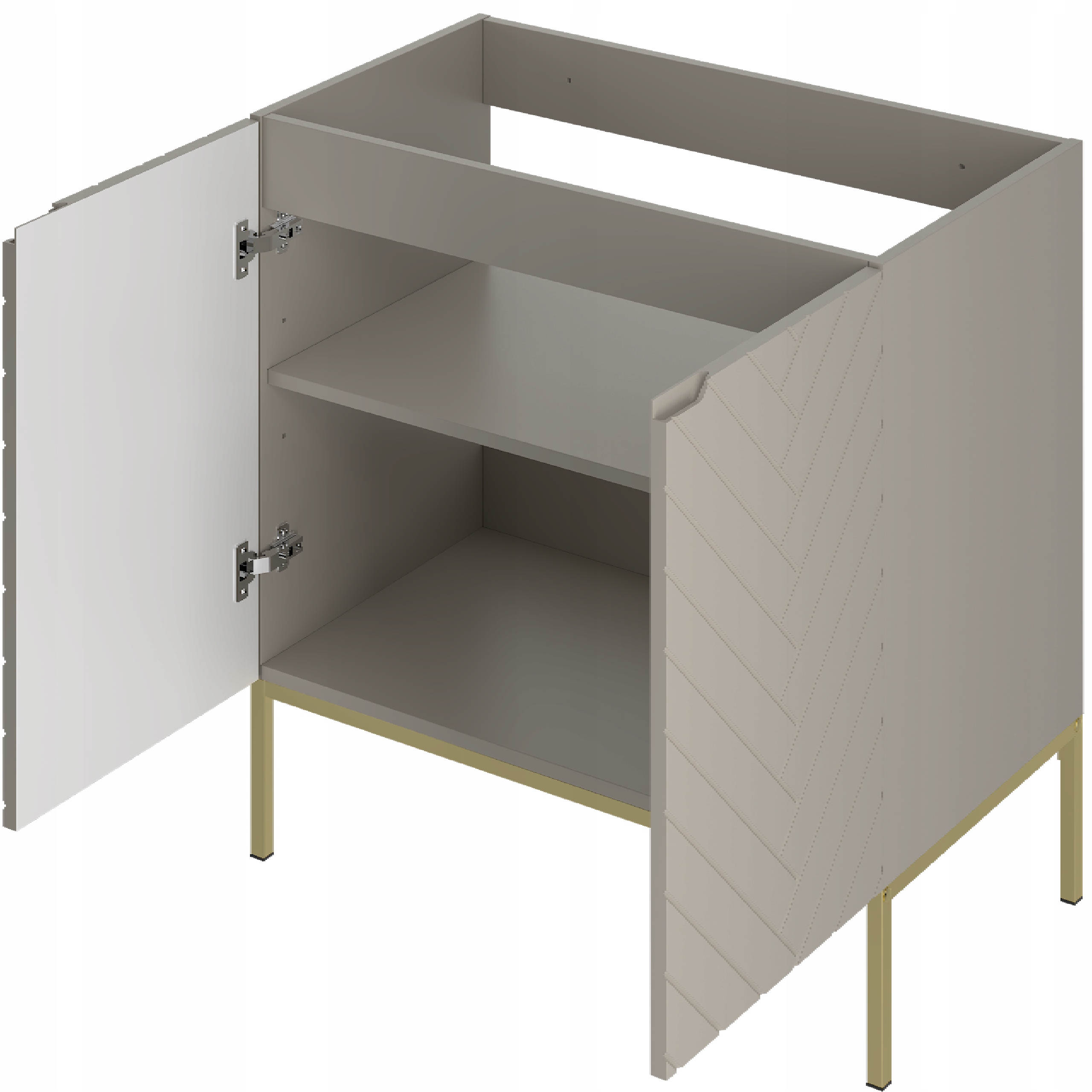 Szafka pod umywalkę ASPEN 80 cm złote nóżki