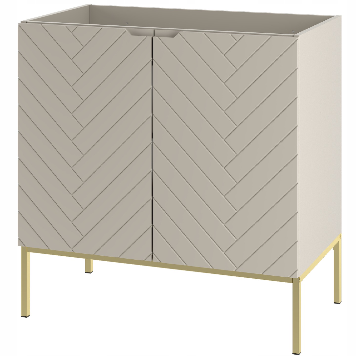Szafka pod umywalkę ASPEN 80 cm złote nóżki