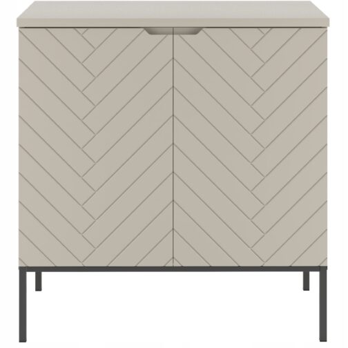 Kaszmirowa ryflowana szafka z blatem 80 cm ASPEN-08 czarne nóżki - Meble łazienkowe MEGSTYL