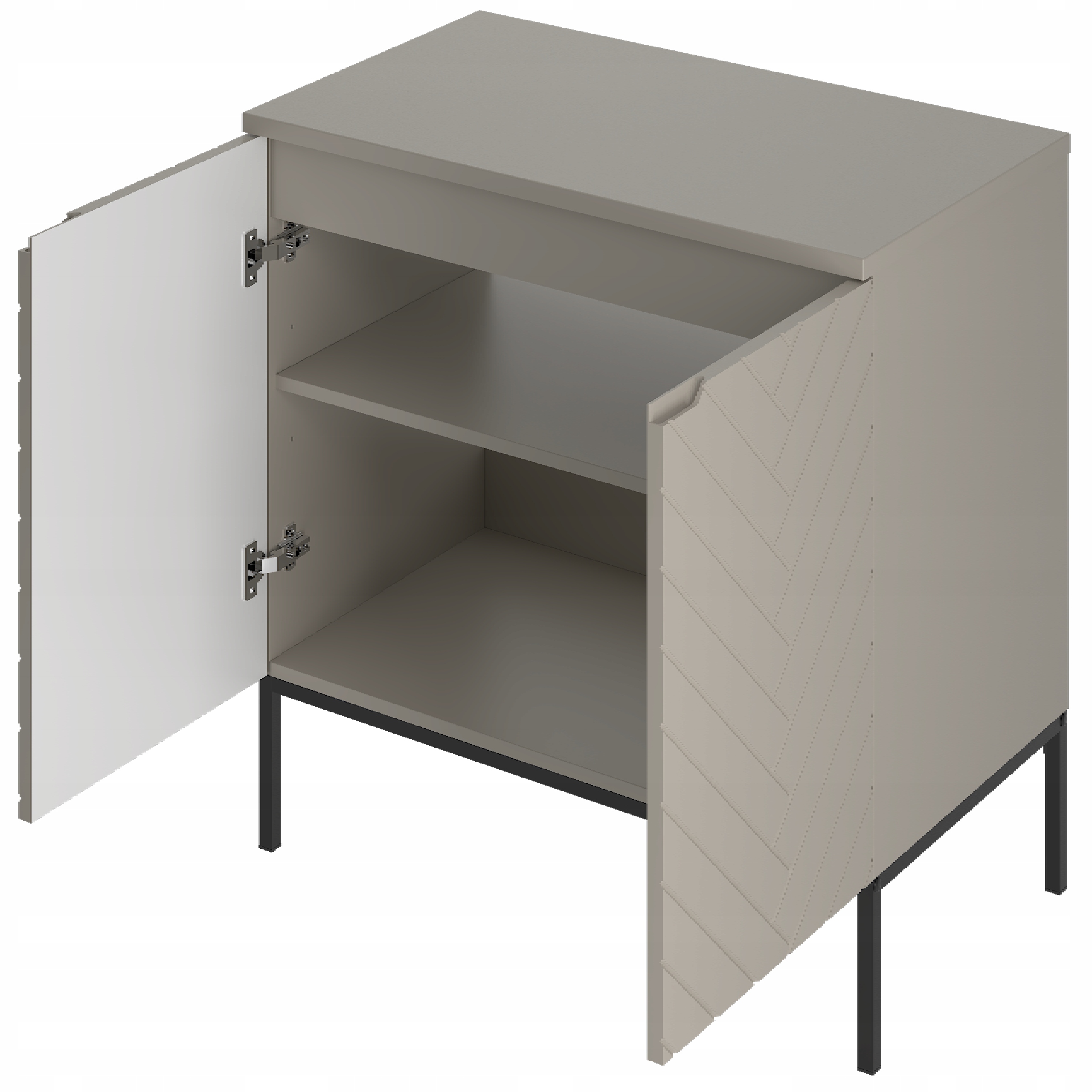 Szafka z blatem ASPEN 80 cm czarne nóżki