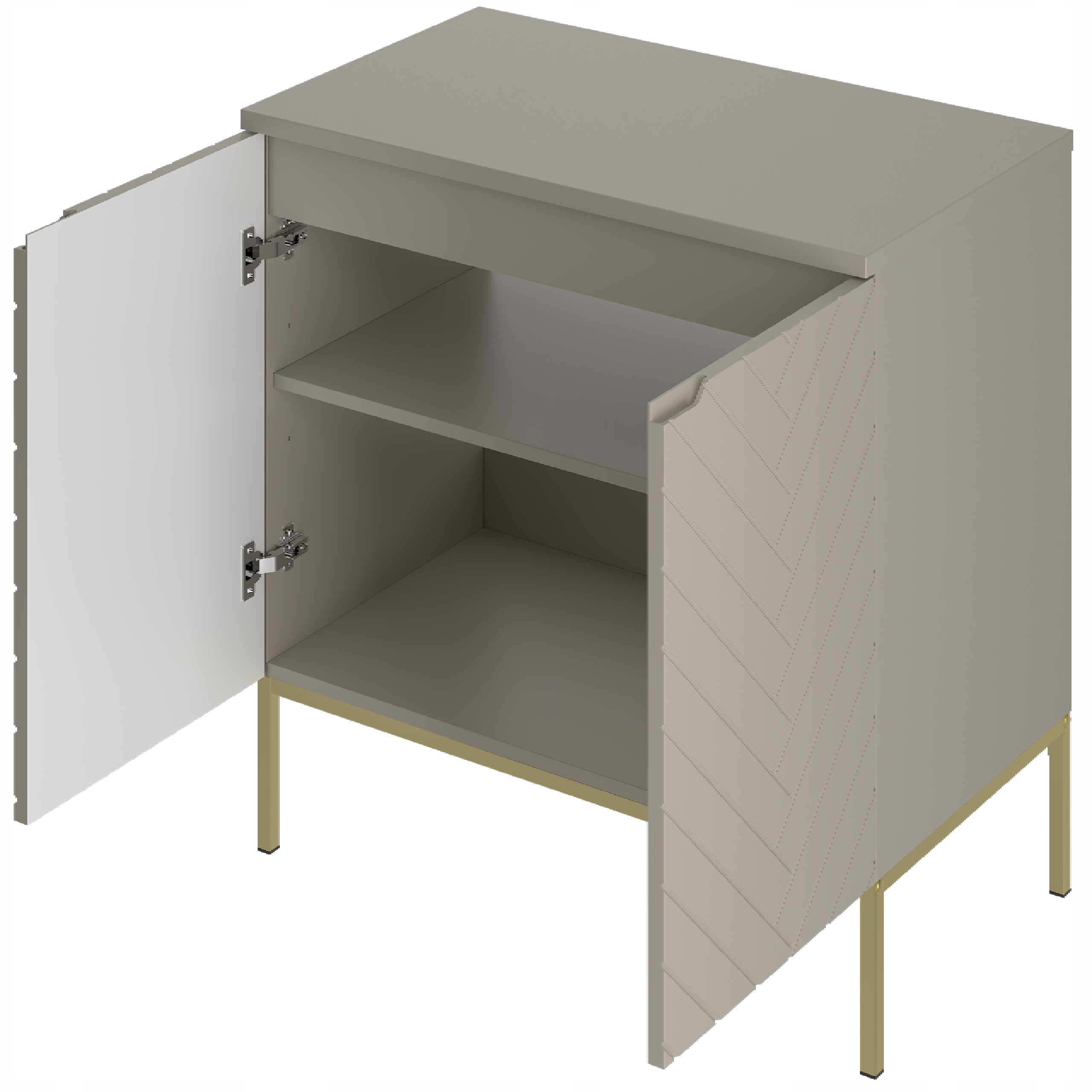 Szafka z blatem ASPEN 80 cm złote nóżki