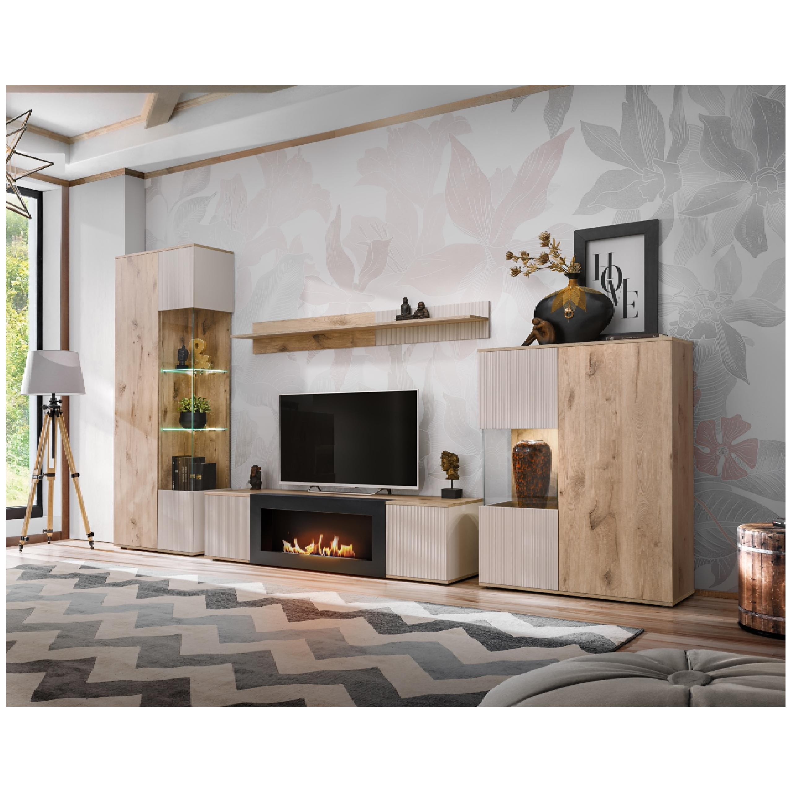 Zestaw mebli CATALINA z biokominkiem 160 cm