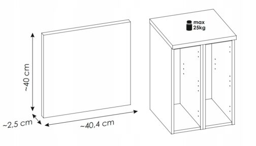 Blat do szafki NOVA OAK 89-40 - Meble łazienkowe COMAD