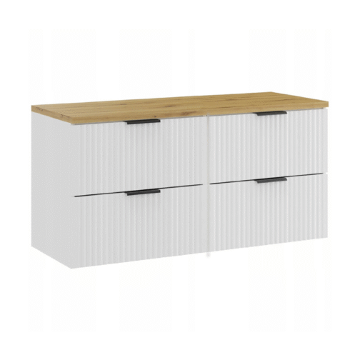 Zestaw z szafkami i blatem ADEL WHITE 120 cm - Meble łazienkowe COMAD