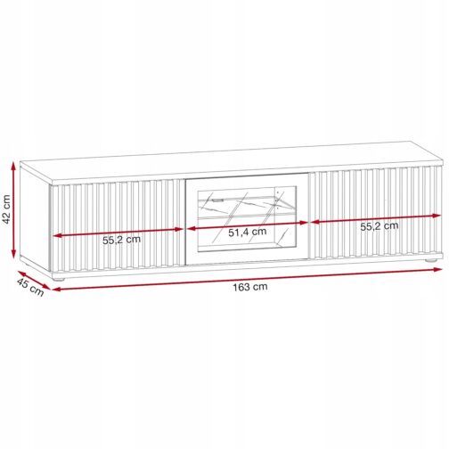 Szafka RTV CAMERON 163 cm - Meble systemowe ASM