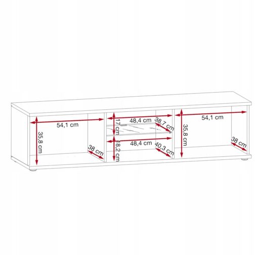 Szafka RTV CAMERON 163 cm - Meble systemowe ASM