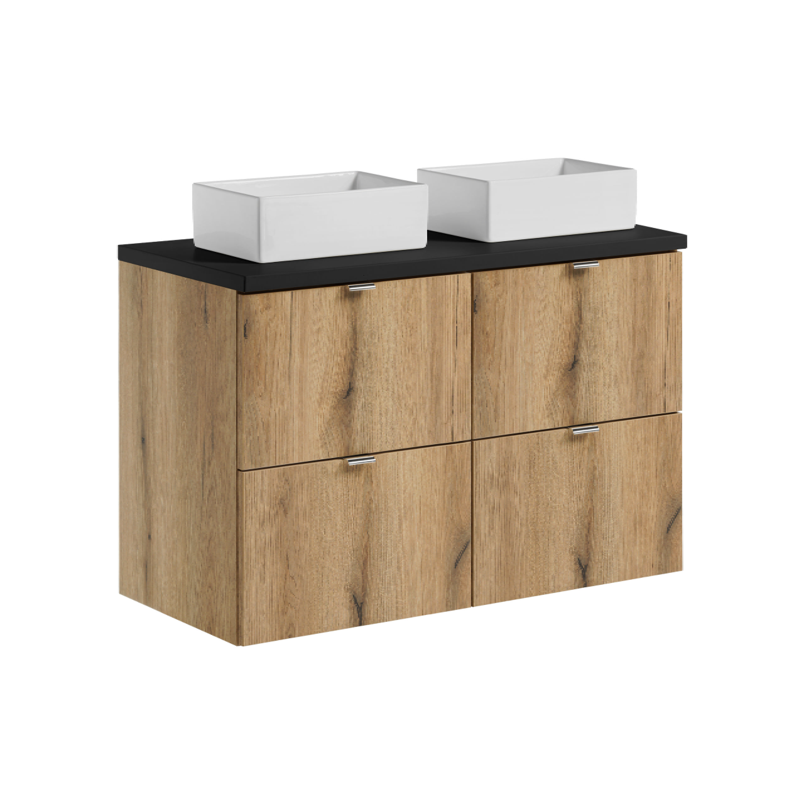Zestaw z umywalką i blatem NOVA OAK 100 cm